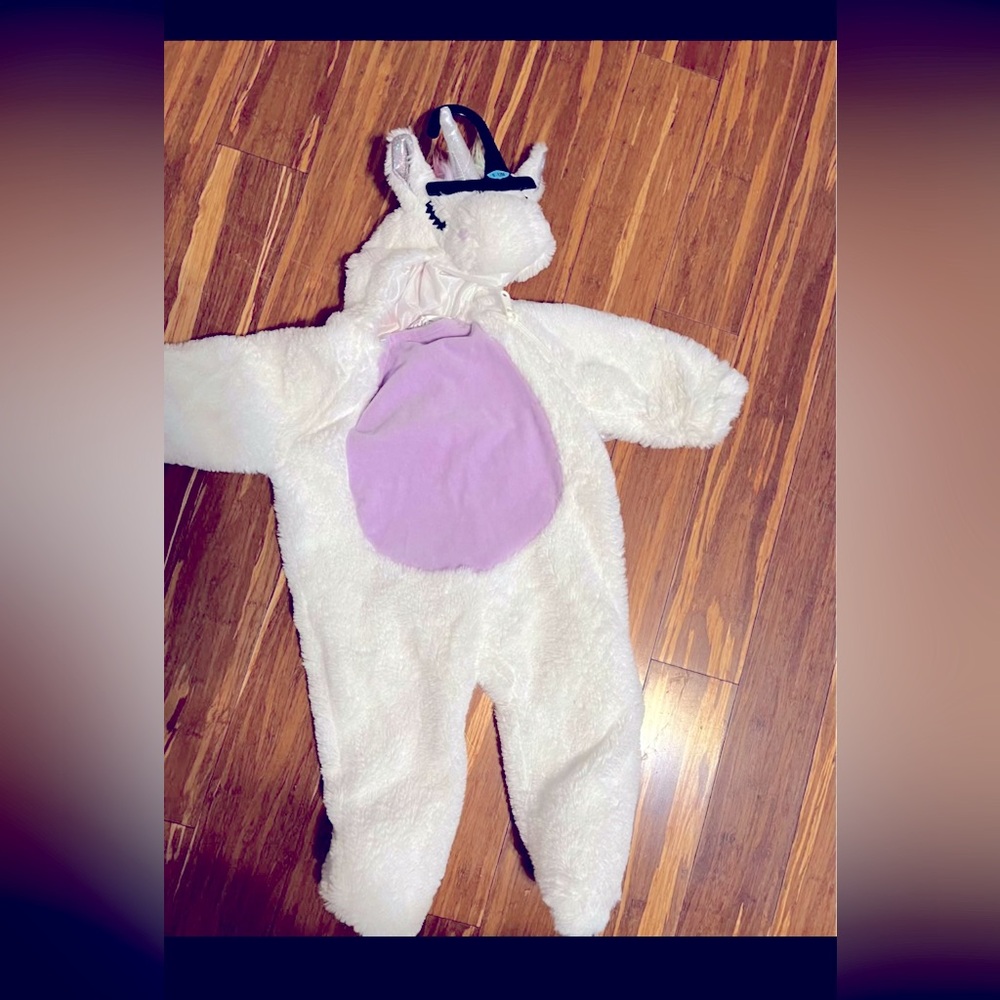 White and Purple Unicorn Costume